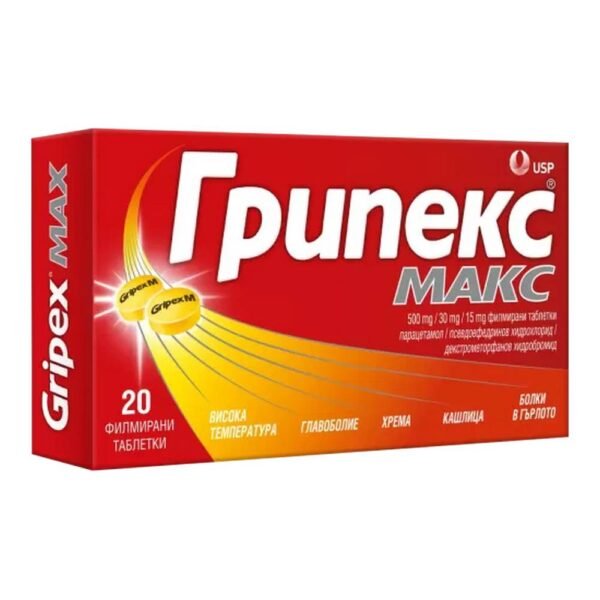 Pain relief for colds and flu - US Pharmacia Gripex,