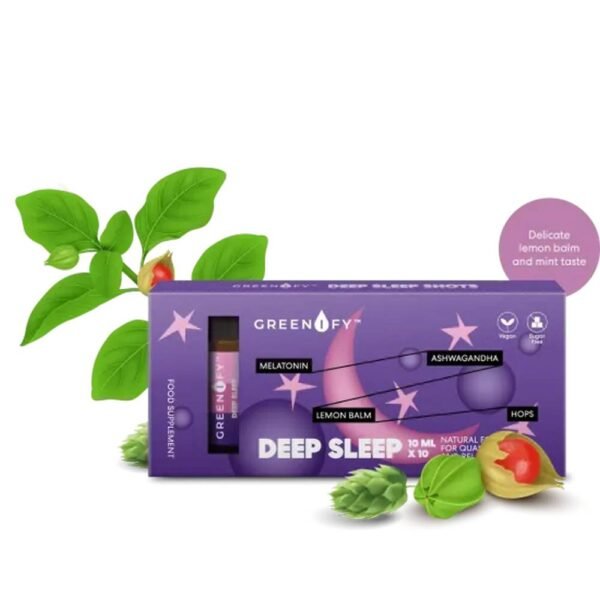 Improving sleep quality and combating insomnia — Valentis Greenify Deep Sleep Shots,