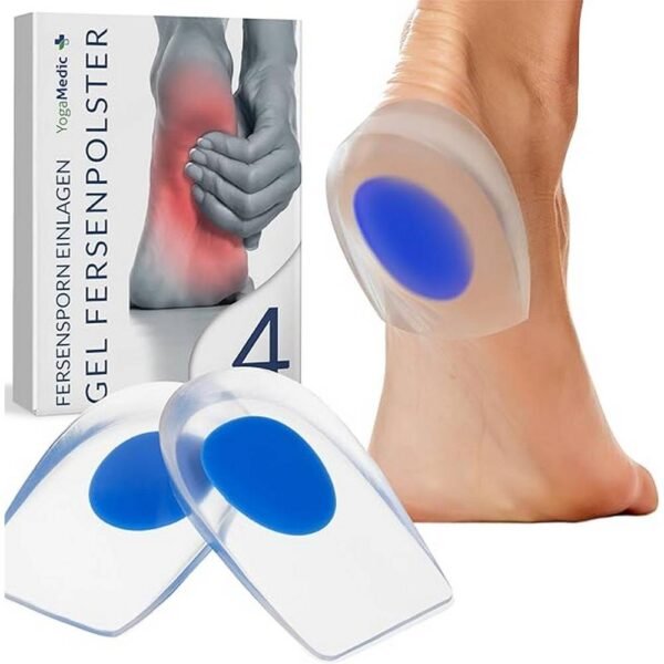 Heel Pain Relief-YogaMedic Heel Pads for Shoes,Shock Absorption-YogaMedic Heel Pads for Shoes,Blister Prevention-YogaMedic Heel Pads for Shoes