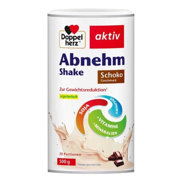 DOPPELHERZ Weight Loss Shake Chocolate for weight control diet.