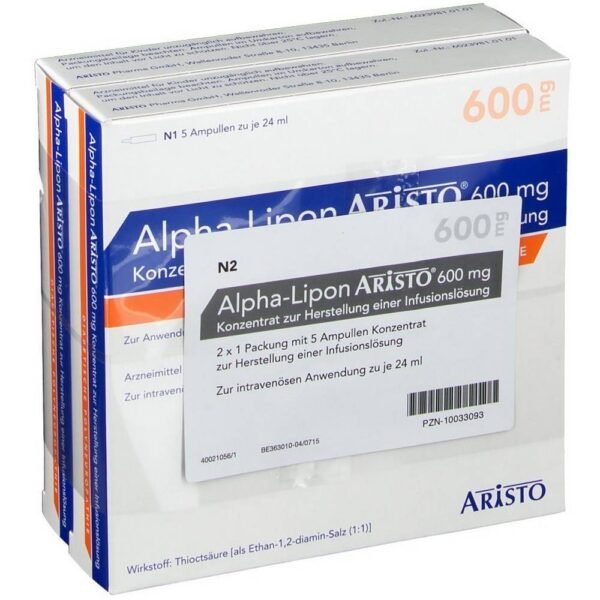 Alpha Lipon Aristo is used for paresthesia in diabetic nerve damage (polyneuropathy).
