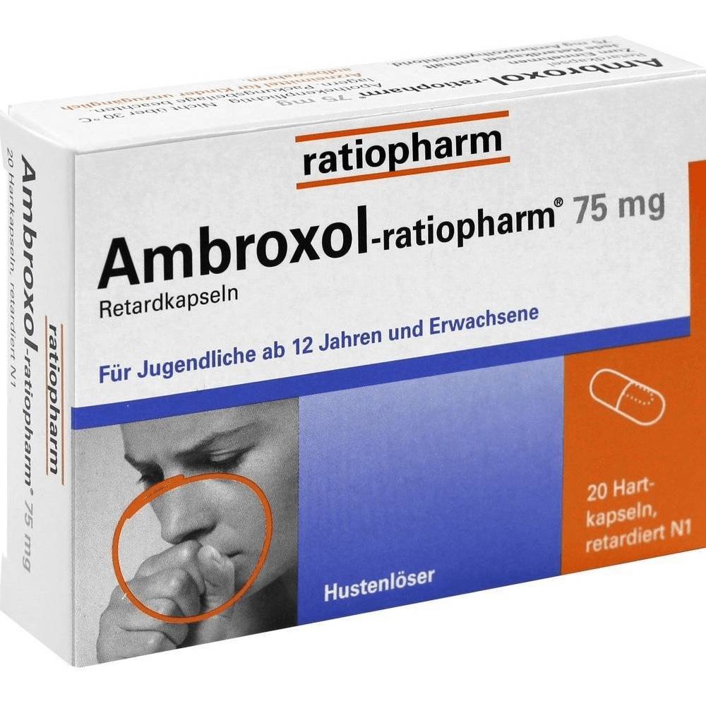 ambroxol 75mg hustenloser retardkapseln 20 stk Ambroxol 75mg cough expectorant for mucus-dissolving treatment of acute and chronic diseases of the bronchi and lungs with thick mucus.