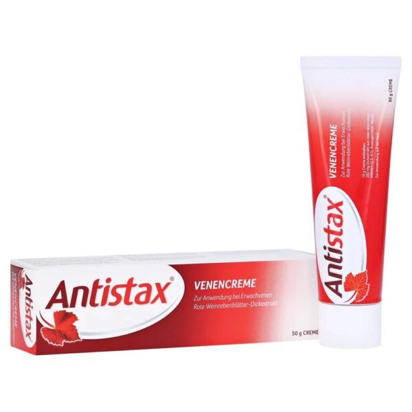 Antistax vein cream relieves discomfort and heaviness in the legs due to mild venous circulation disorders.