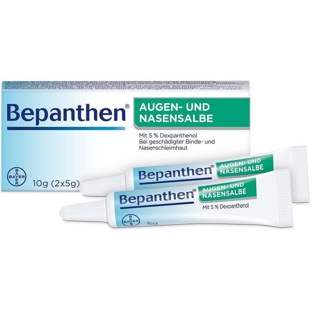 bepanthen augen und nasensalbe 10 g For minor damage to the conjunctiva, cornea or nasal mucosa: Bepanthen® eye and nasal ointment.