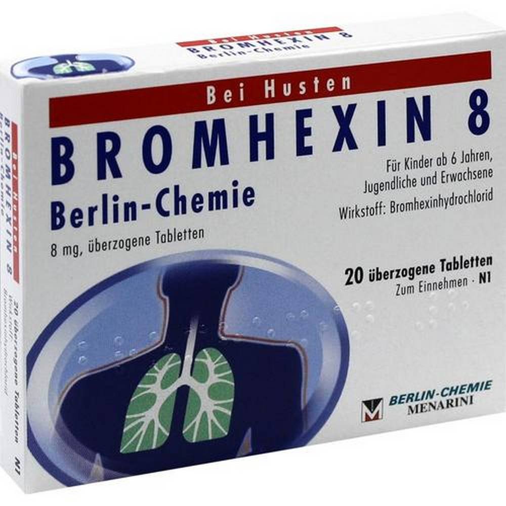 berlinchemie-bromhexin-8-20 Berlinchemie, Бромгексин, Bromhexin 8, 20 — изображение 1