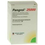 The preparation is a medicine that contains digestive substances (enzymes) from the pancreas of pigs (pancreas powder, also called pancreatin).