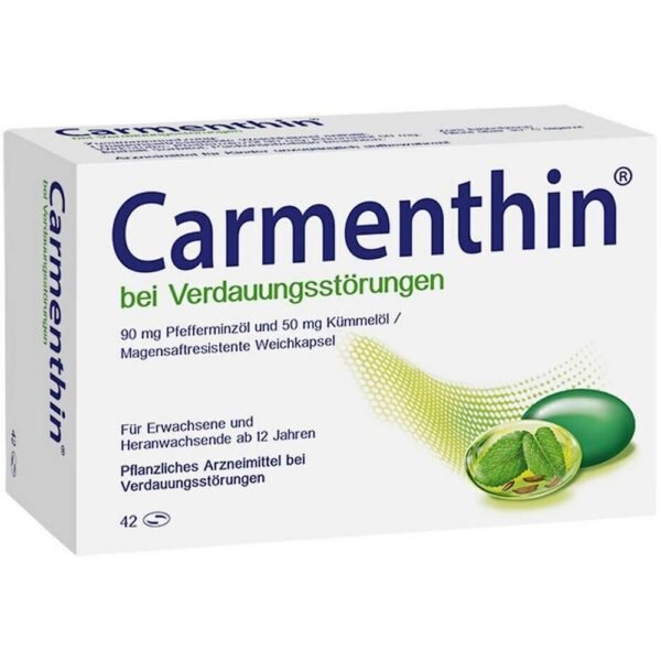 Carmenthin has an analgesic and relaxing effect, relieves flatulence.