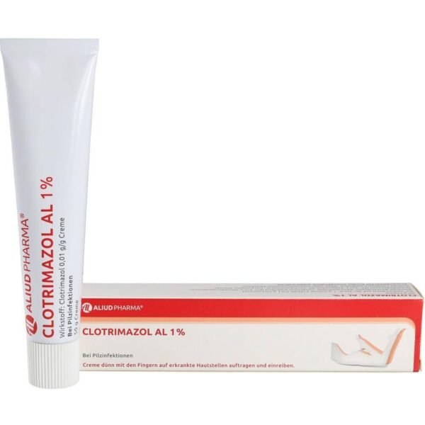Clotrimazole Al for the treatment of fungal skin lesions, relieves irritating itching and burning.