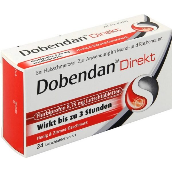 Dobendan Direct Flurbiprofen tablets are used for the symptomatic treatment of inflammation of the throat and mucous membrane of the pharynx, accompanied by painful swallowing difficulties.