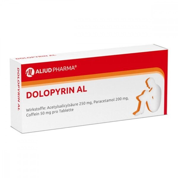 Dolopyrin AL is a combination of acetylsalicylic acid, paracetamol (analgesics and antipyretics) and caffeine.