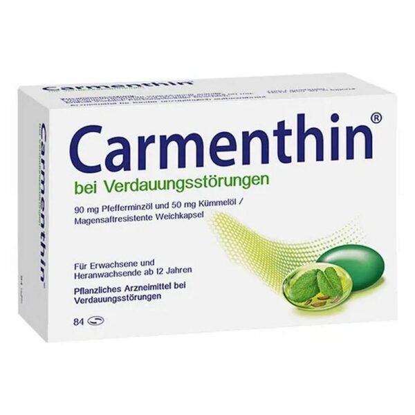 The herbal medicine Carmenthin® contains a unique combination of active ingredients from peppermint oil and caraway oil and thus specifically relieves flatulence, bloating and pain