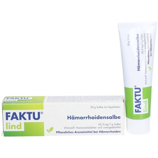 Factu Lind ointment for hemorrhoids relieves inflammation and promotes healing.