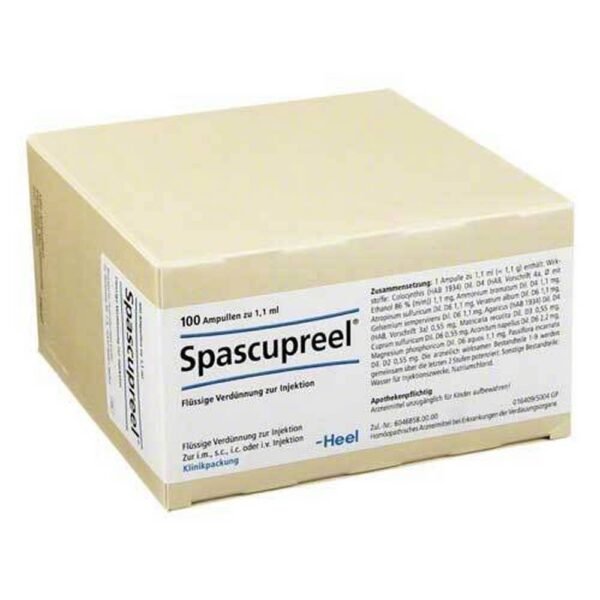 Spascupreel ampoules - Good tolerability due to natural ingredients