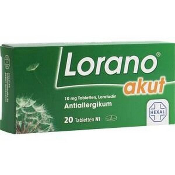 Lorano® acute is used for hay fever and other allergies.