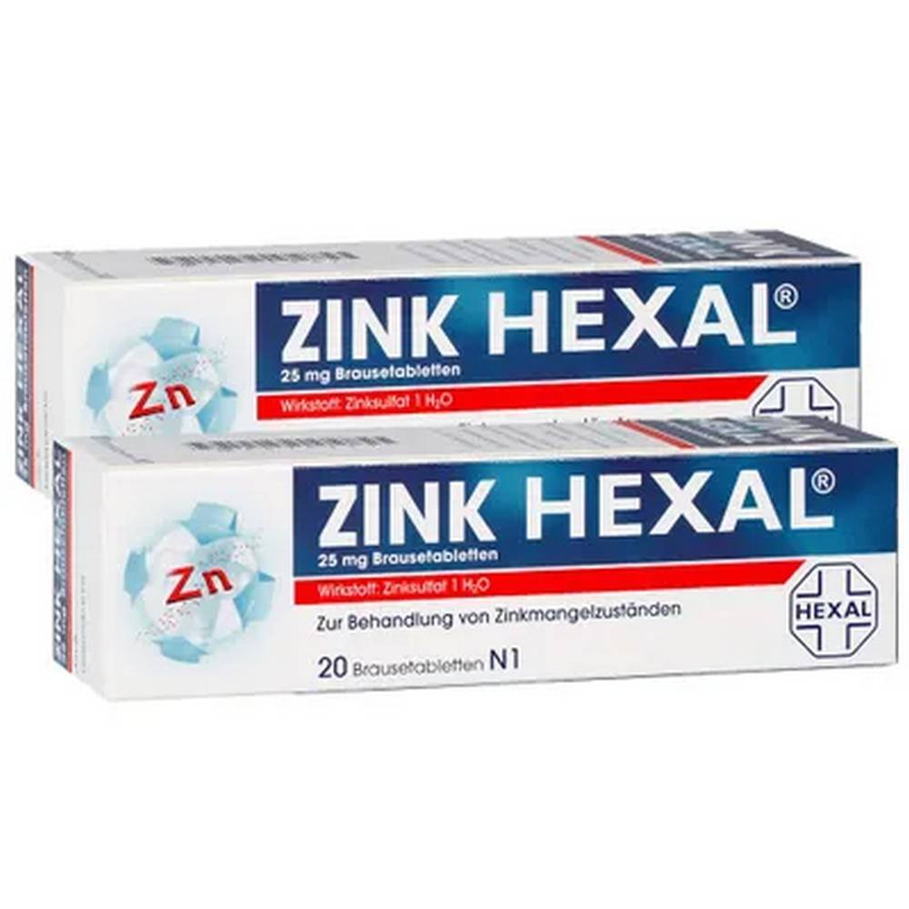 hexal zink hexal® 25 mg 2x20 Compensates for zinc deficiency and strengthens the immune system