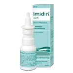 Imidin Sanft Nasen Pflegespray with isotonic sea salt solution and panthenol moisturizes, cleanses and cares for damaged nasal mucosa, as well as for colds.