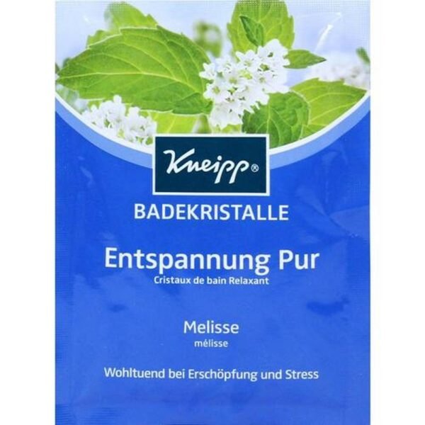 The Kneipp bath crystals pure relaxation contain valuable essential oil of Indian lemon balm and the extract of lemon balm.