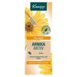 The Kneipp massage oil Arnika Aktiv with arnica and ginger extracts, shea butter as well as nourishing sunflower oil and moisture-regulating almond oil supports you in your skin care and ensures a relaxed skin feeling.