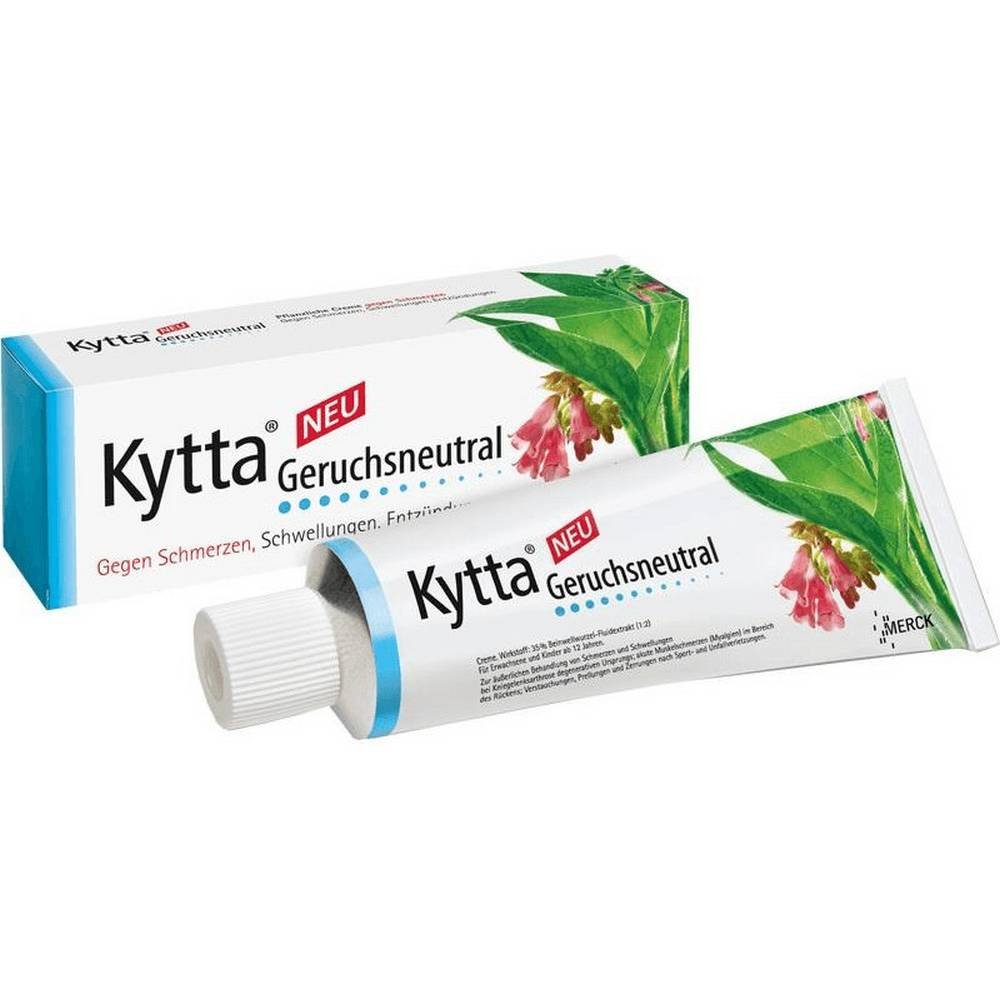 kytta geruchsneutral creme 100 g Kytta for external treatment of pain, swelling, sprains, bruises and strains.