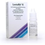 Lento Nit K eye drops are used to moisturize the surface of the eye and to prevent clouding of the lens and vitreous body.
