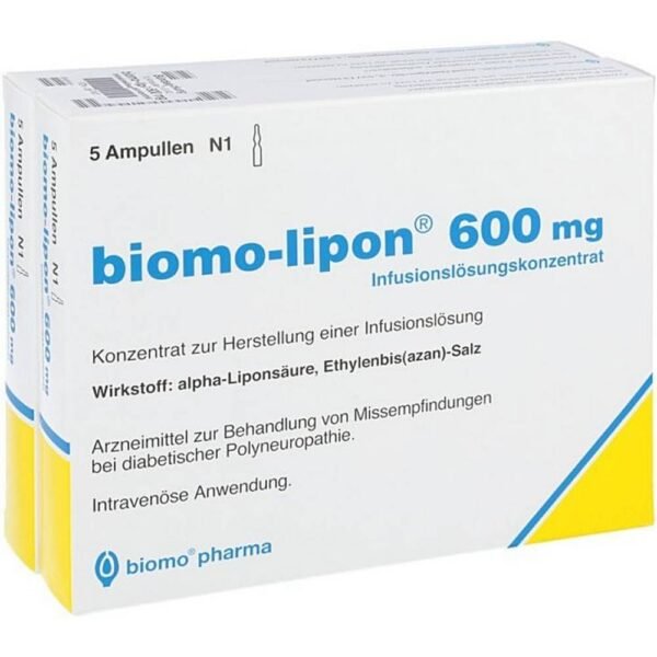 Lipon affects certain metabolic parameters of the body and has protective (antioxidant) properties for nerve cells against reactive decay products.