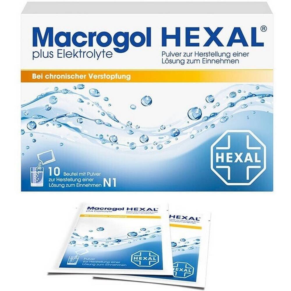 macrogol-plus-elektrolyte-pulver-10-stk Hexal ,Макрогол плюс электролиты ,Macrogol plus Elektrolyte 10 — изображение 1
