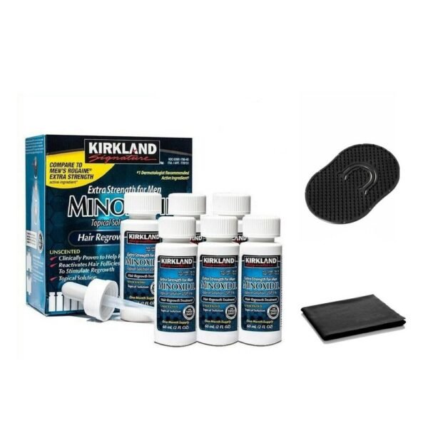 Minoxidil 5% Topical Set stimulates healthy hair growth.