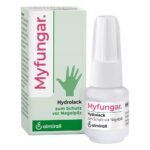 Myfungar medical varnish forms an invisible film on the nail, which acts as a barrier against fungal pathogens, chemical and physical influences.