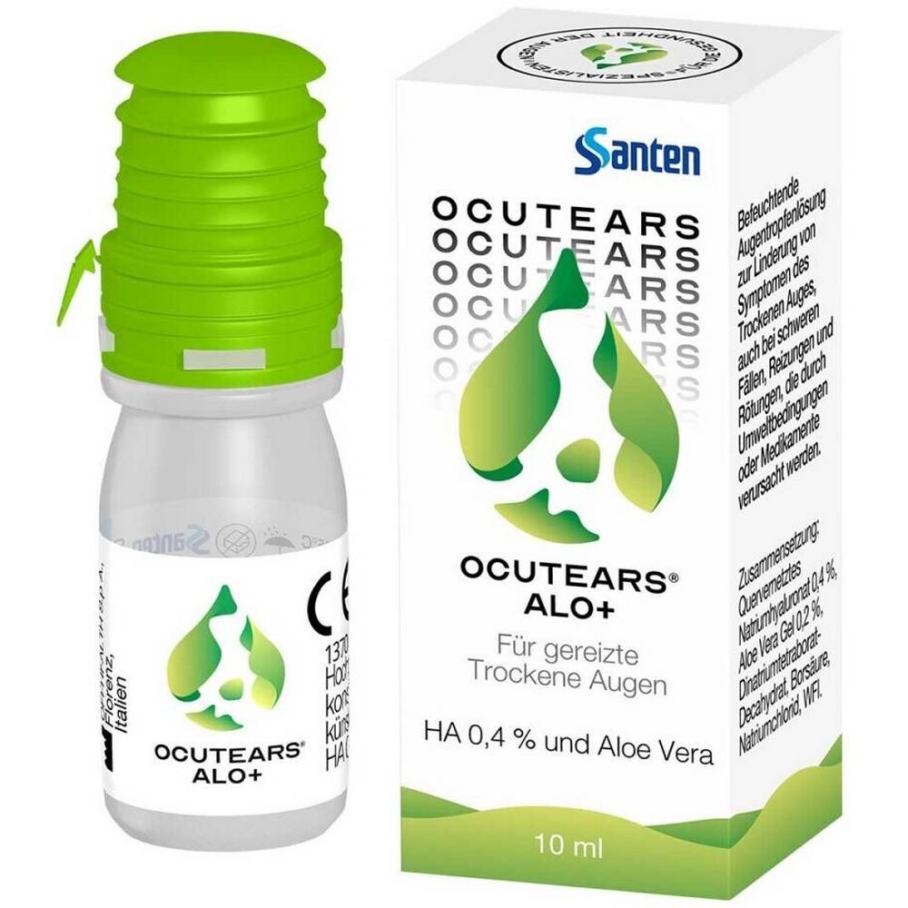 ocutears alo augentropfen 10ml OCUTEARS® Alo+ are eye drops for sensitive dry eyes with hyaluronic booster.