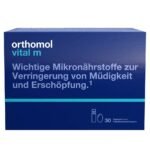 Orthomol Vital m is a male orthomolecular drug that helps reduce or completely eliminate manifestations of high nervousness, reduce anxiety and concern.