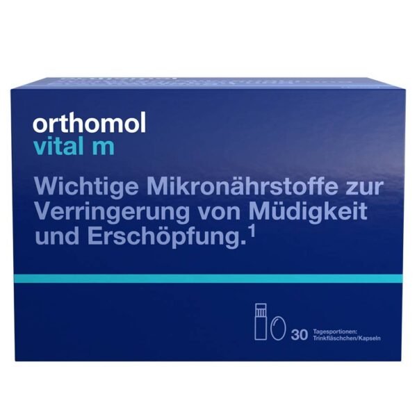 Orthomol Vital m is a male orthomolecular drug that helps reduce or completely eliminate manifestations of high nervousness, reduce anxiety and concern.