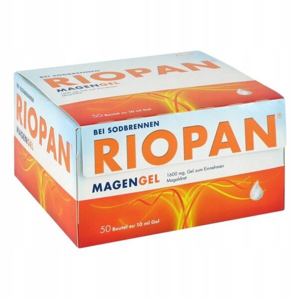 Riopan gel for increased stomach acidity.