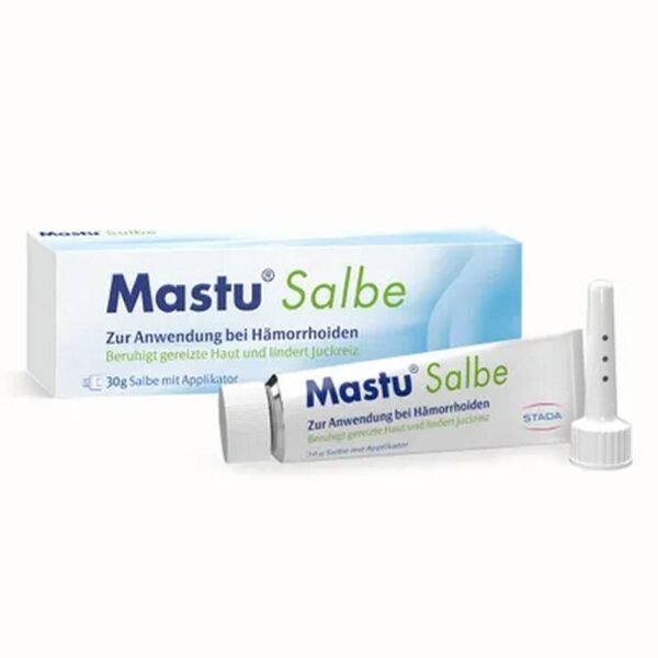 Mastu® ointment relieves irritation, itching, burning and oozing that often occur in connection with hemorrhoids and promotes wound healing