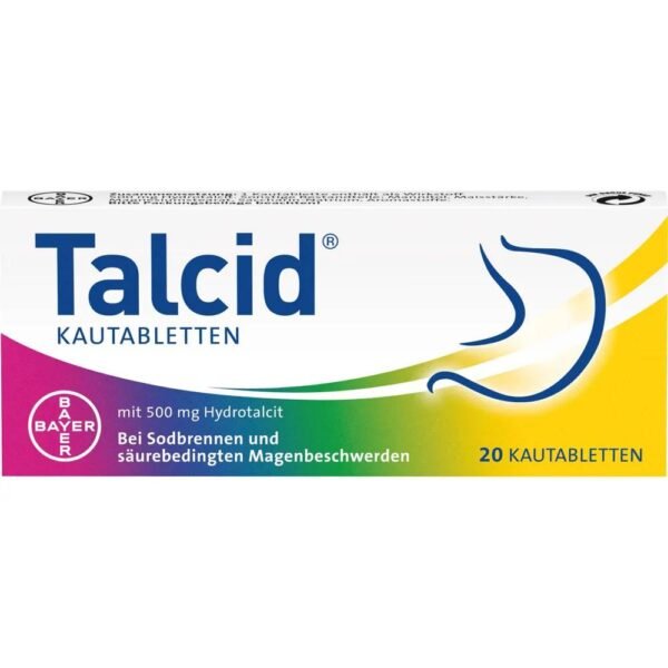 Talcid® chewable tablets act against heartburn within minutes, regulating excess gastric acid and maintaining the pH value in the stomach in the optimal range.