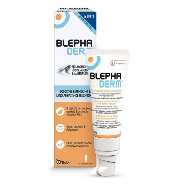 BLEPHADERM is a soothing cream for the eyelids and eye area that provides immediate soothing effect and long-lasting hydration.