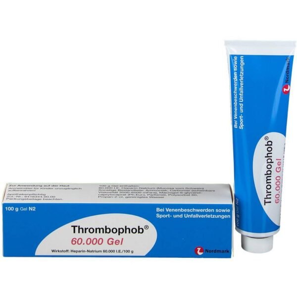 Thrombophob for the supportive treatment of acute oedema following blunt trauma such as bruises and hematomas.