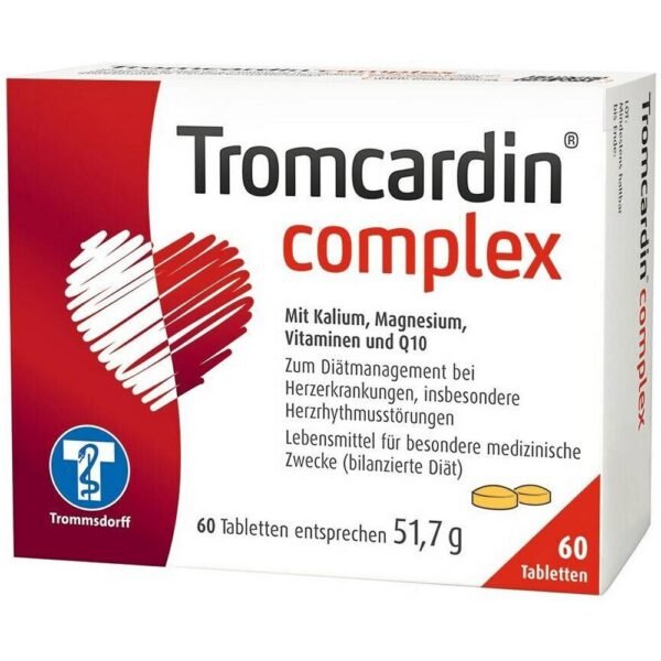 Tromcardin Complex for dietary control of heart disease, especially cardiac arrhythmia.