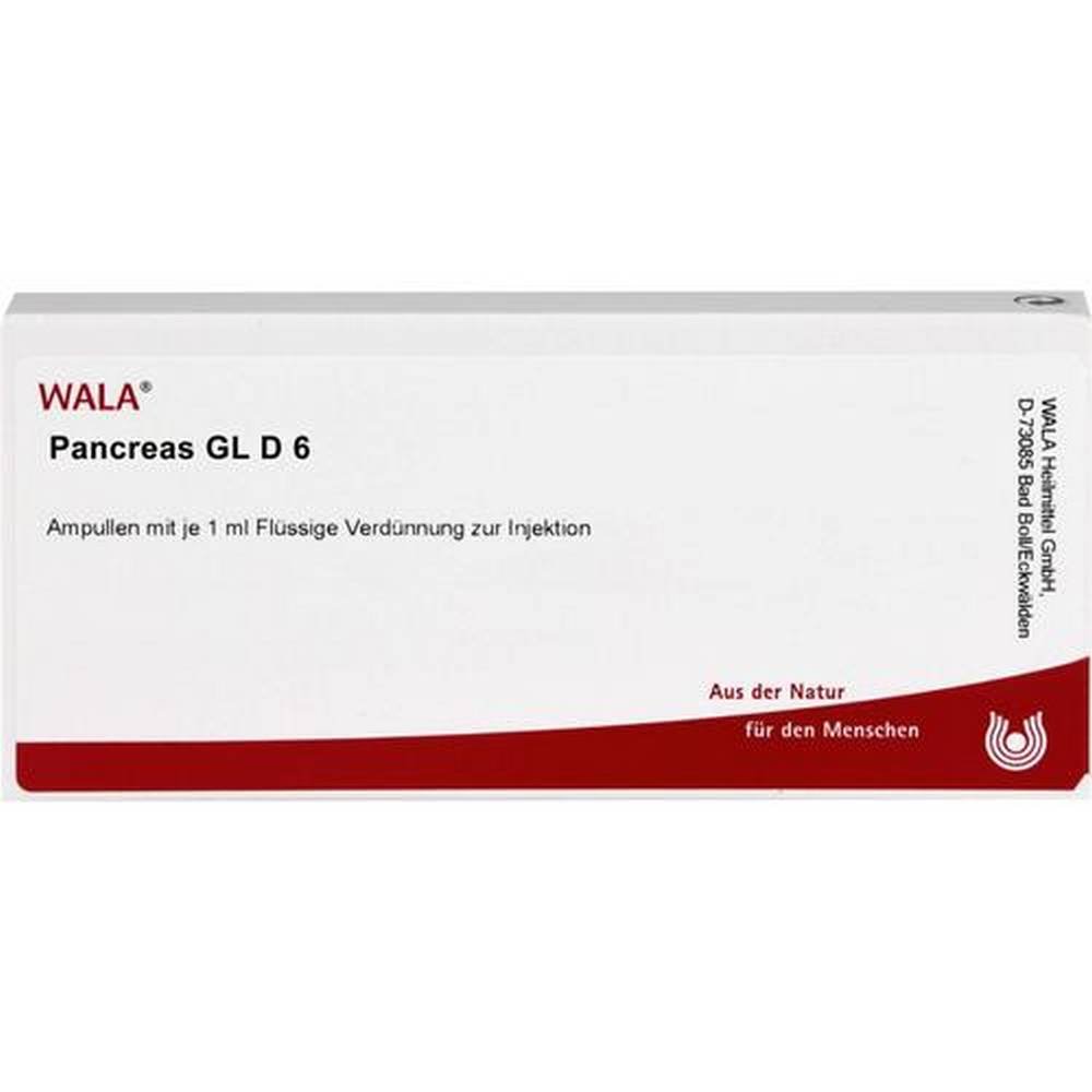 wala pancreas gl d 6 10x1 stimulation of pancreatic functions, particularly protein digestion, e.g. diseases of the pancreas (pancreaopathies), digestive disorders (dyspepsia)