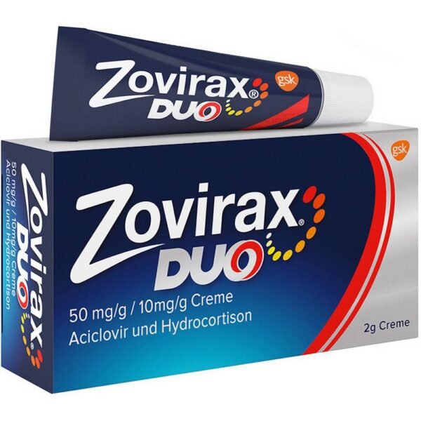 Zovirax Duo with a dual action formula for the treatment of herpes.
